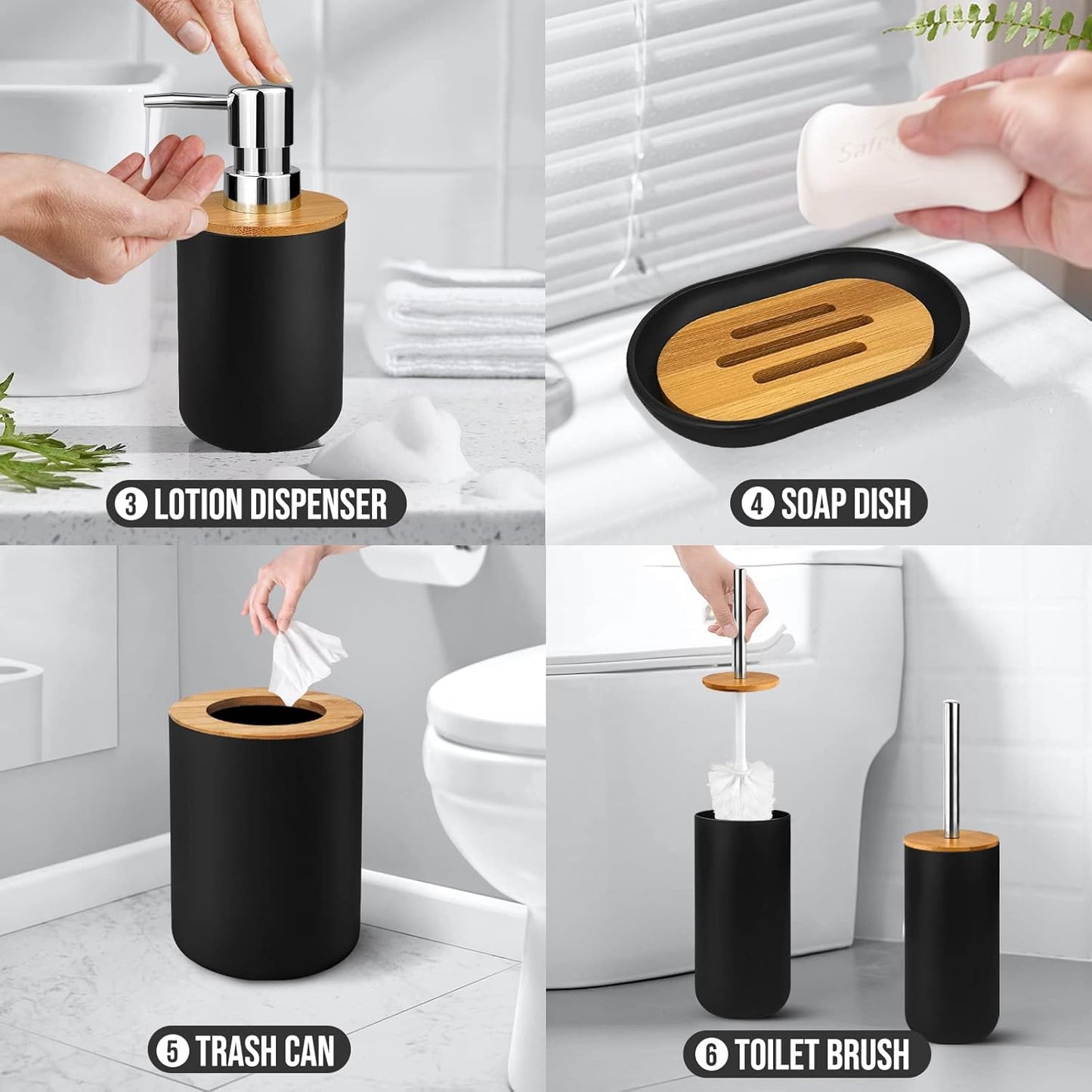 6 PCS Bathroom Set 80