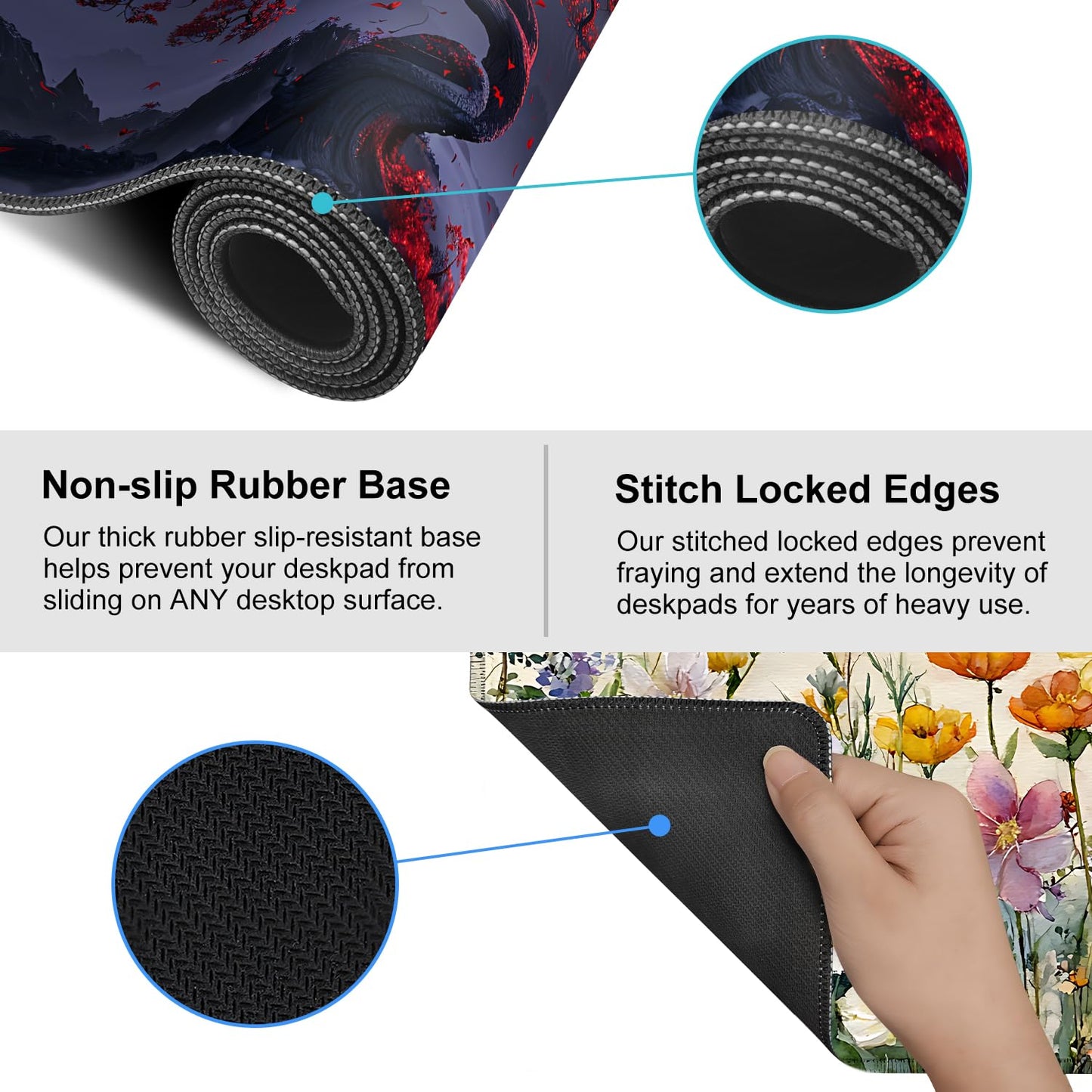 Mouse Pad Gaming Mousepad 31.5 x 11.8in Large Mouse Pad for Keyboard and Mouse with Anti-Slip Rubber Base, Keyboard Pad XL Mouse Mat for Home and Office,Snowy Forest WN420