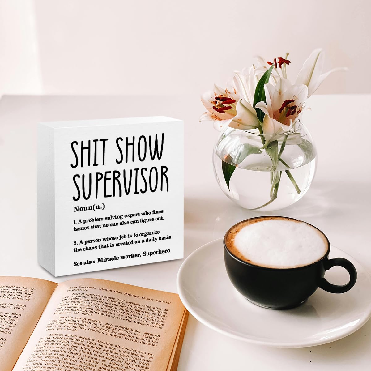 Inspirational Motivational Gifts Employee Appreciation Gifts Wood Box Sign | Daily Affirmations for Women, Little Reminders You are Enough Wooden Box Desk Decorative Sign for Office Desk Table Shelf BST202