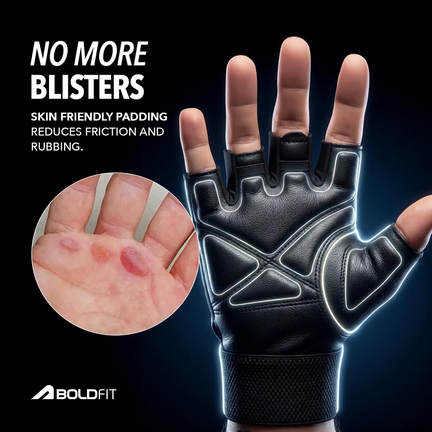 Boldfit Gym Gloves for Men & Women with Wrist Support Accessories for Weightlifting, Training, Exercise, Cycling Gloves, Bike Riding Gloves WN420