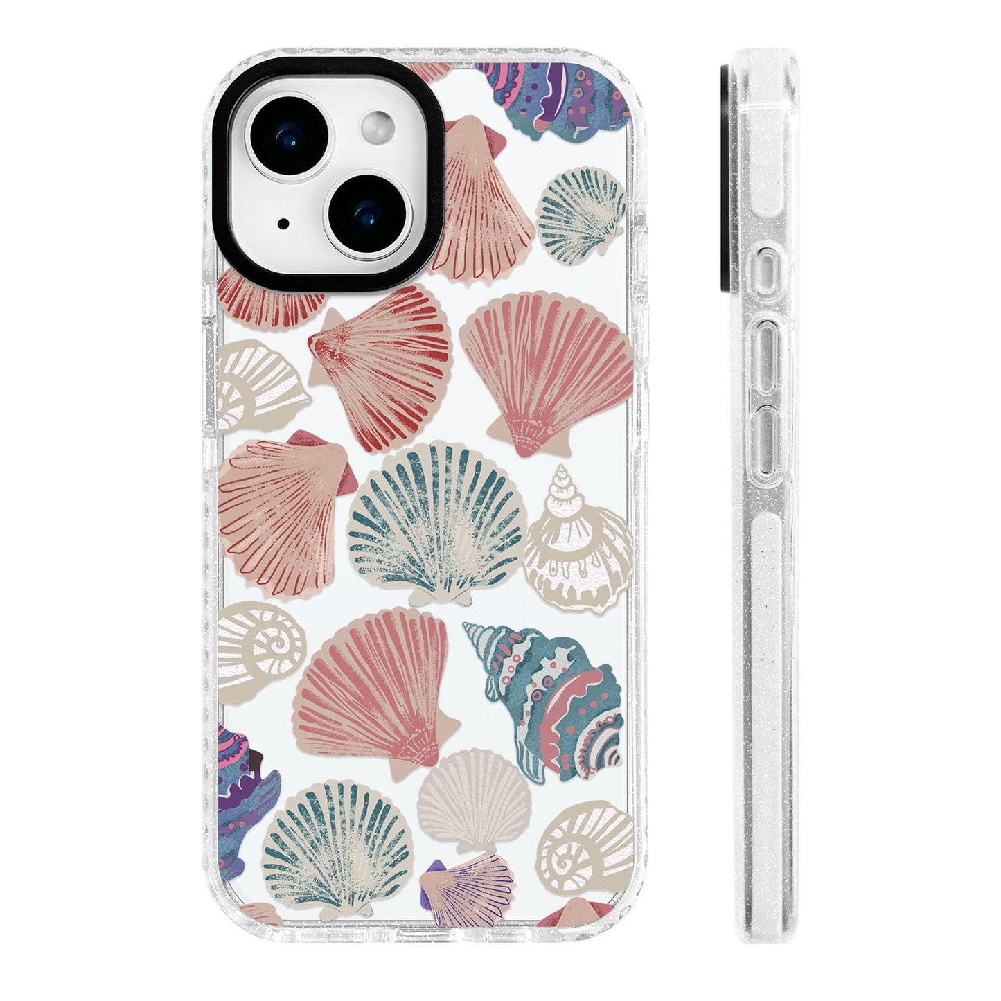 for iPhone 16 Pro Case [Military-Grade Drop Protection/Stylish Soft TPU Protective/Camera Protection/for Women & Girls] - Beach Party Collage Pattern with Mermaid WN420
