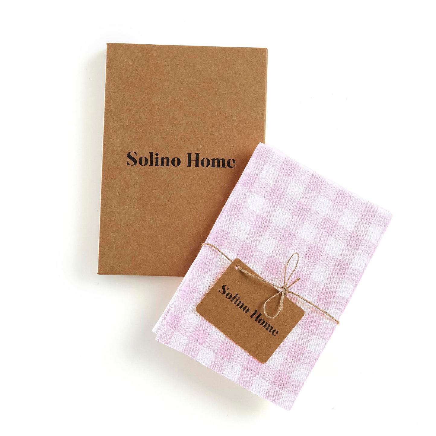 Solino Home 100% Linen Tea Towels Blue Bell Check, 16.5 x 26.5 in, Set of 2 | Buffalo Check Tea Towels absorbent and quick drying; buffalo checkered weave, mitered corners; Pure Linen; OEKO-TEX Certified BST326SOLH