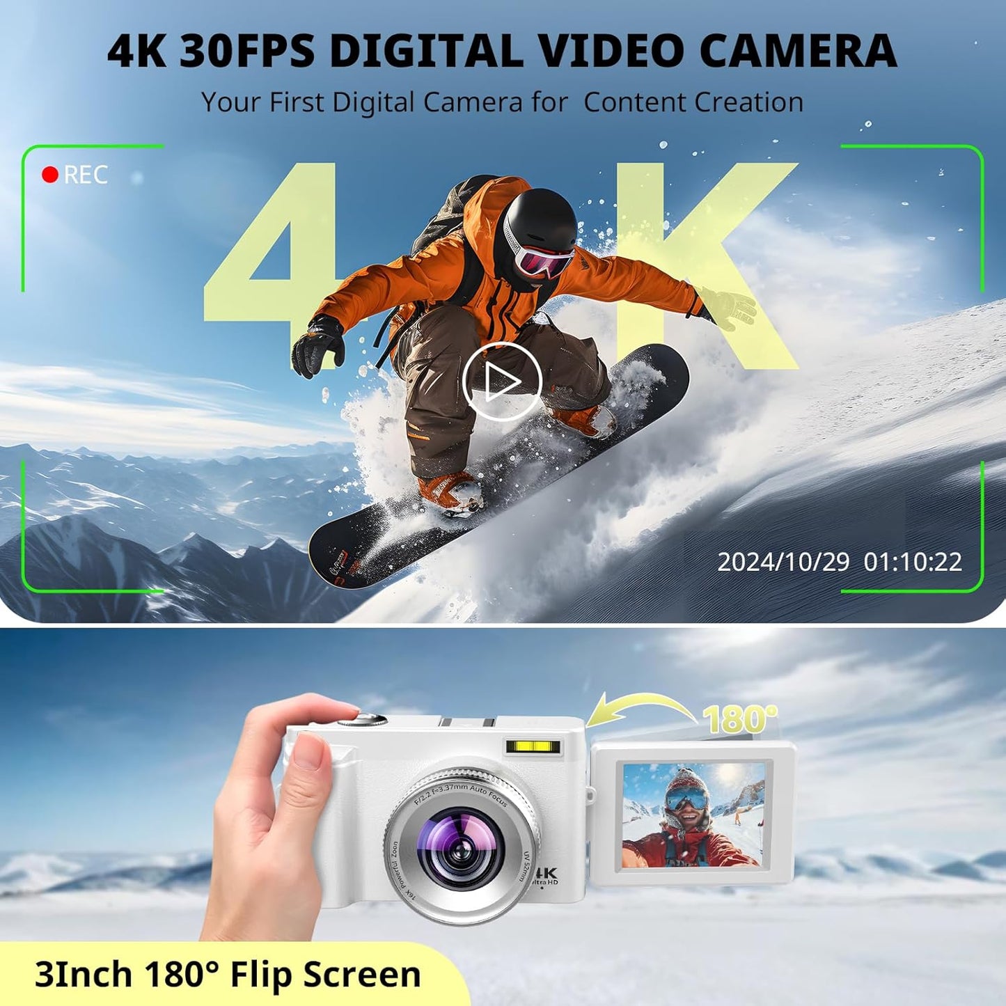 Duluvulu 4K Digital Camera for Photography 16