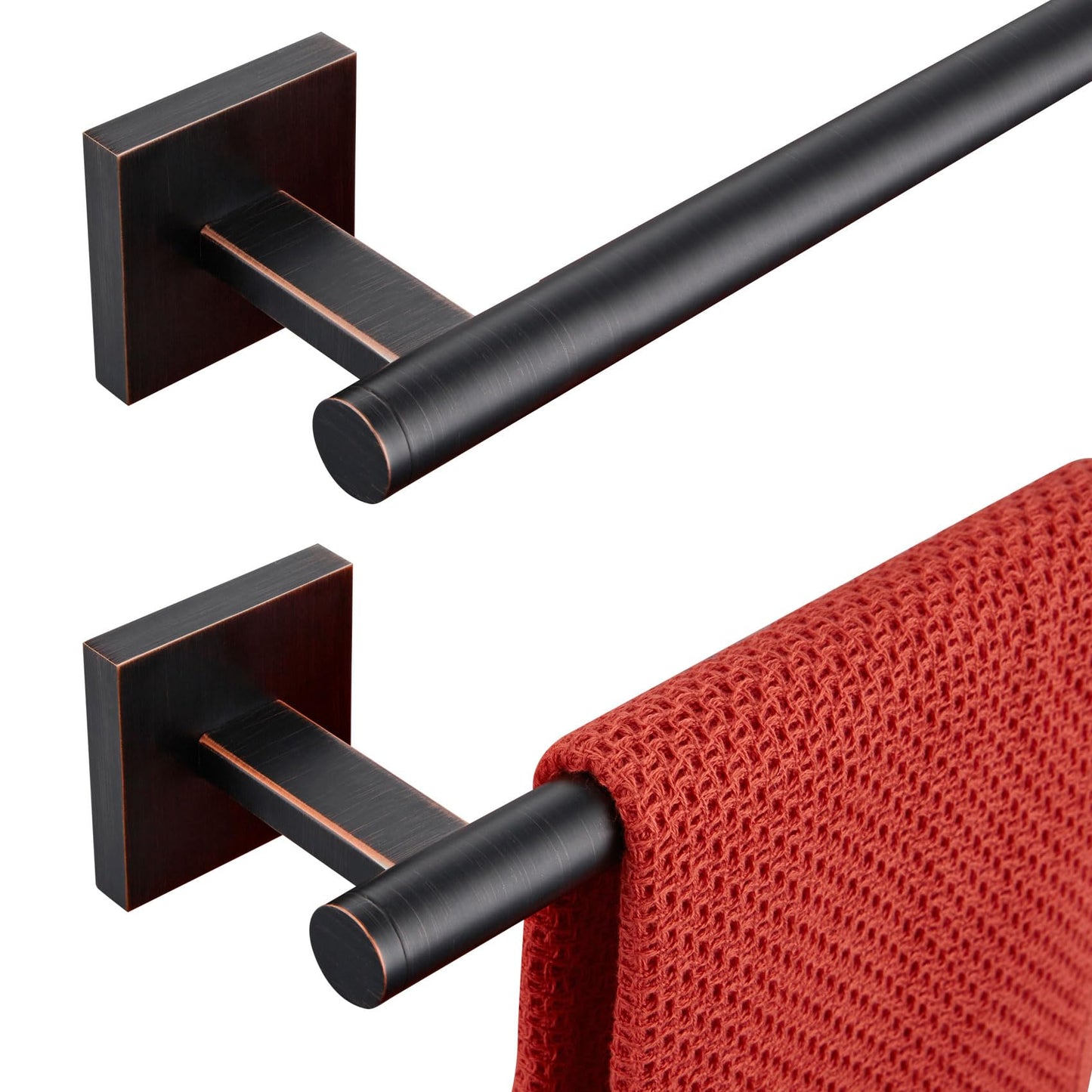 KOKOSIRI Bathroom Towel Bars 16 Inch Towel Rail Matte Black 40CM Hand Towel Holder for Bath Kitchen Wall Stainless Steel B4005BK-L16 BST202