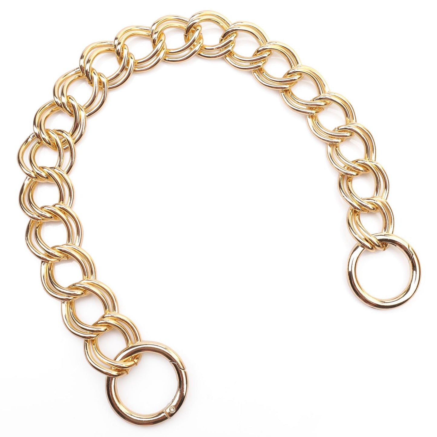 Errienpin 23.6 Inch Chunky Purse Chain Handles | Double Chain with Oversized O Ring | Short Strap Replacement for Handbags & Shoulder Bags(Antique Gold) BST220