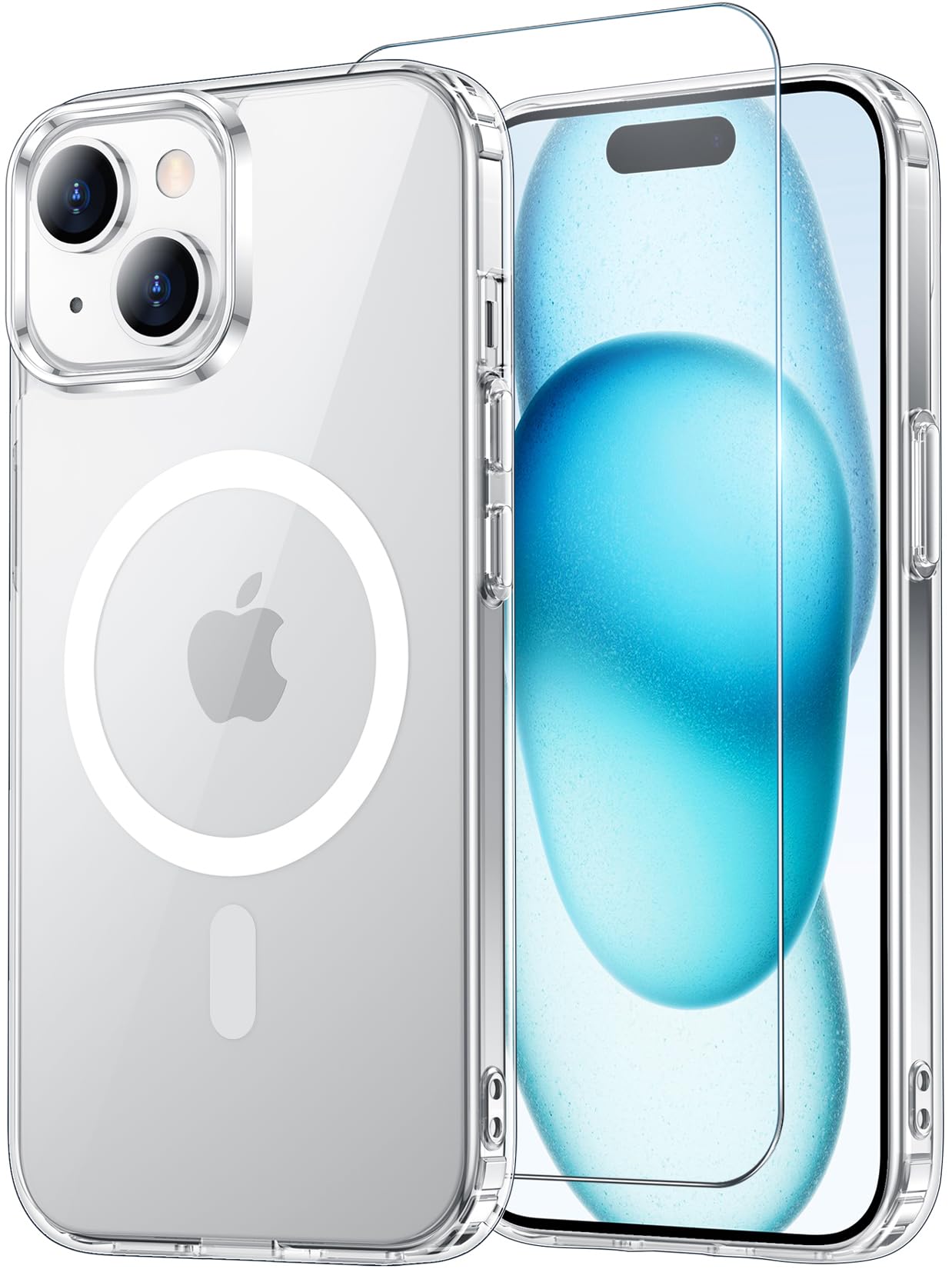 for iPhone 17 Pro Max Case Clear with Screen Protector, Compatible with Magsafe, Anti-Yellowing, Military-Grade Protection, Shockproof Slim Magnetic Phone Case Cover, Black WN420