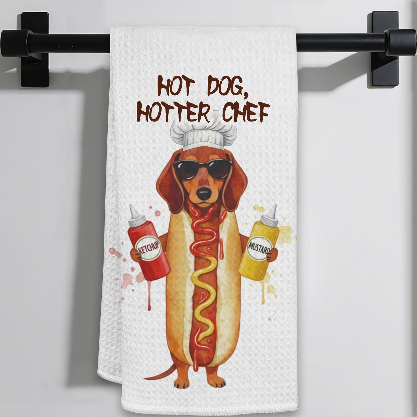 Funny Cat Gifts Kitchen Towels, Cute Cat with Knife and Fork Microfiber Dish Tea Towel for Kitchen Decor, Funny Cats Cooking Decor, is It Dinner Time Yet, 16x24 Inch BST220
