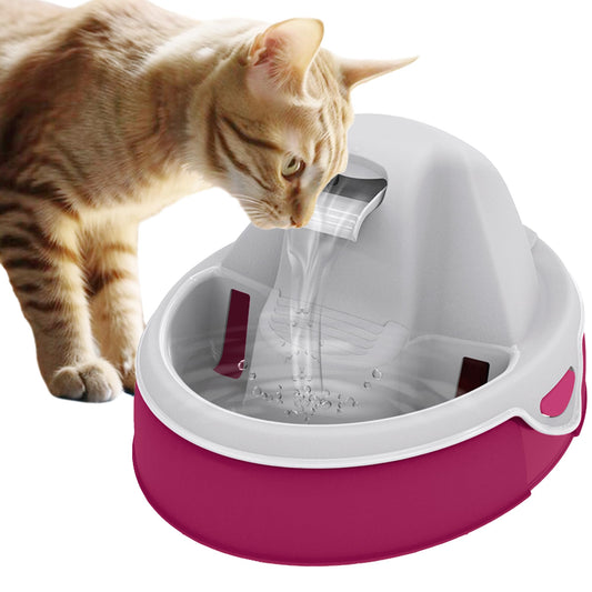 Aqua Flow Premium Pet Water Fountain - Automatic Dispenser Drinking Bowl for Cats and Dogs - Anti-Hair Drainage System - Replaceable Filters - Ideal for Multiple Pets - 52 up to 120 fl oz