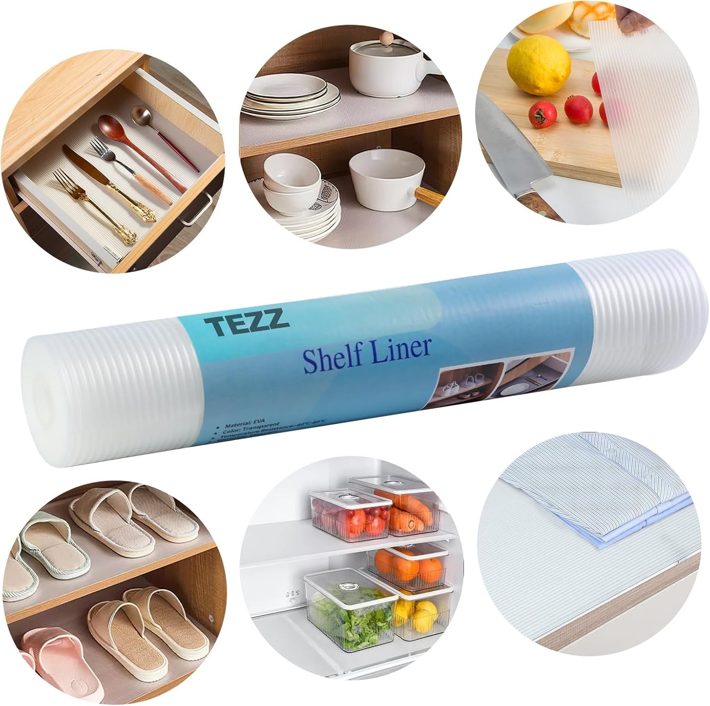Shelf Liners, 11.8 Inches x 40 FEET Non-Slip Kitchen Cabinet Liner, Washable Oil-Proof Non-Adhesive Contact Paper for Drawer, Cabinet, Shelves, Cupboard, Refrigerator, Storage, Desks, Countertop BST326H