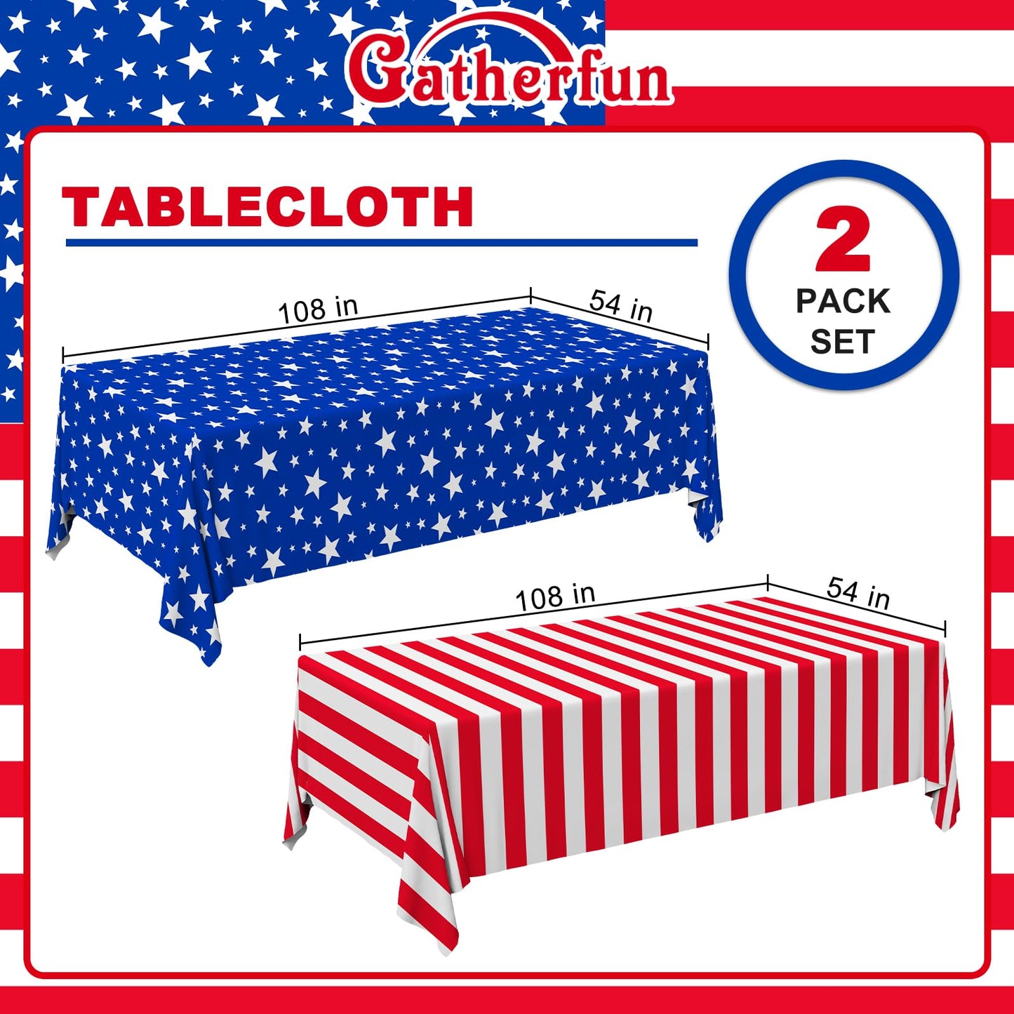 Gatherfun 2026 Graduation Decorations : 2-Pack Congrats Grad Disposable Tablecovers - Class of 2026 Red Themed Table Cloths, for Graduation Party Supplies & Graduation Backdrop, 54" X 108" BST326L