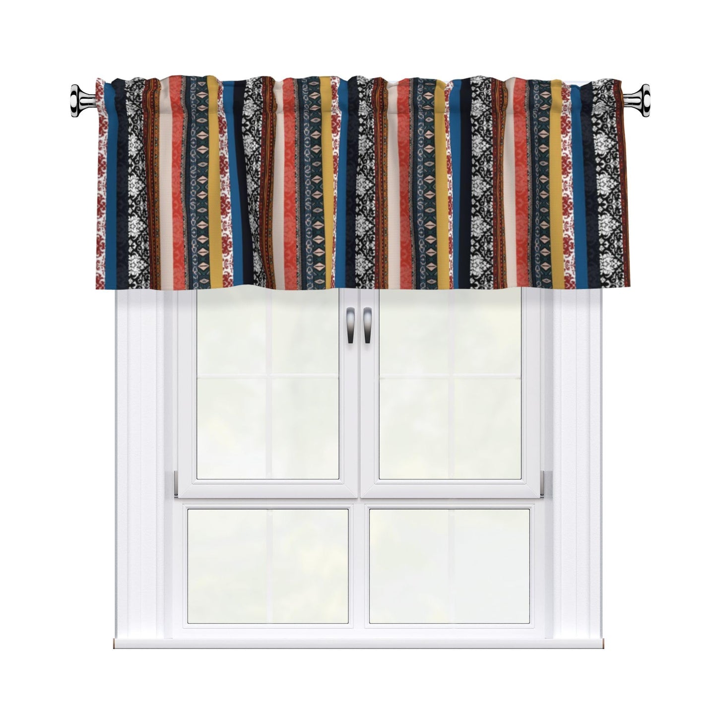 Easter Valances for Windows - Pink Spring Cafe Curtains Floral Bunny Short Curtains for Living Room Bathroom Bedroom Basement BST202