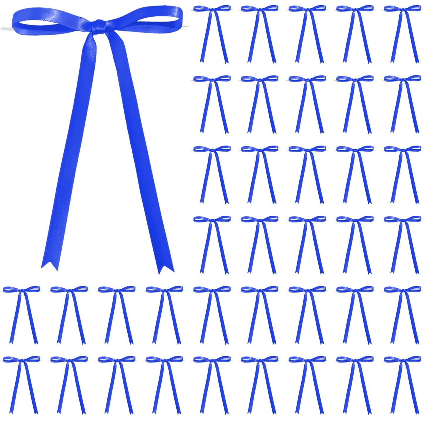 30PCS Satin Ribbon Bows 5×7 inch Light Pink Twist Tie Bows for Gift Wrapping Treat Bag Balloons Craft DIY Gift Champagne and Gender Reveal Baby Show Birthday Theme Party Decor BST220