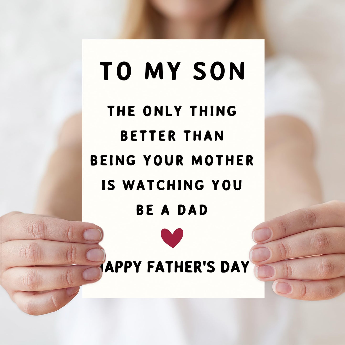 Funny Fathers Day Card for Dad, Father's Day Cards Gifts Decorations from Daughter Son, Happy Fathers Day Card from Cat, Cute Cat Dad Father's Day Decorations Gifts BST220