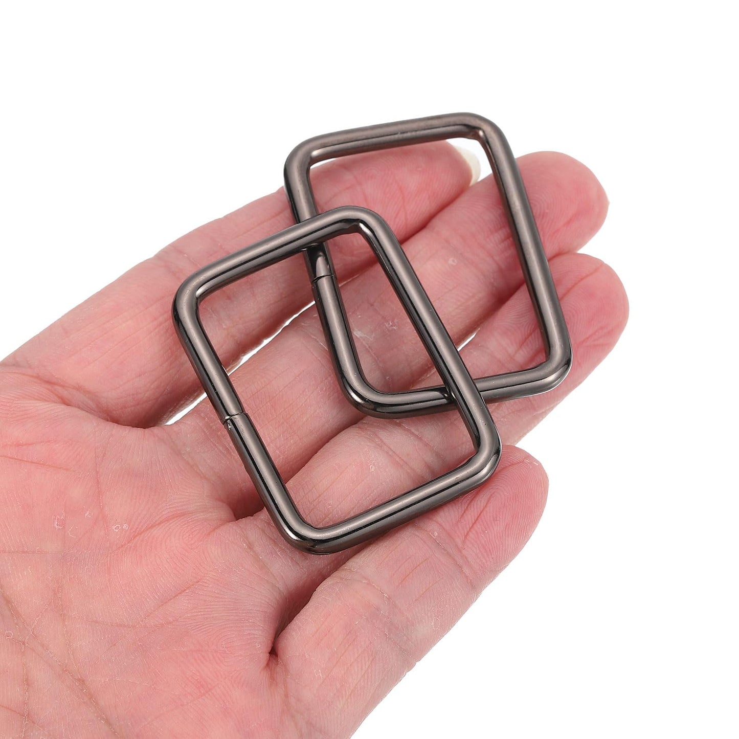 uxcell Metal Rectangle Ring, Metal Rectangular Buckle Webbing Strap Fastener for Belt DIY Accessories BST326L