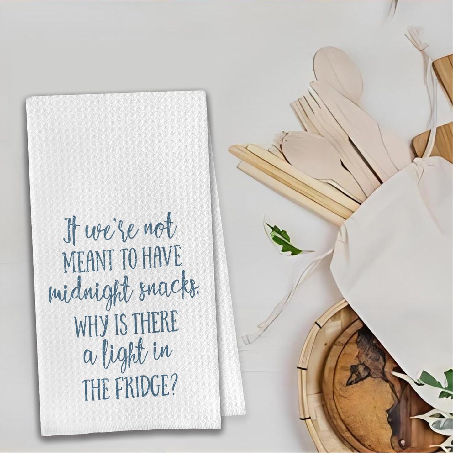 Bon Appetite Modern Kitchen Towels, Farmhouse French Dish Tea Towels for Kitchen, Gifts for Cooking Lovers Decorative Hand Towels, 16x24 Inch WN420