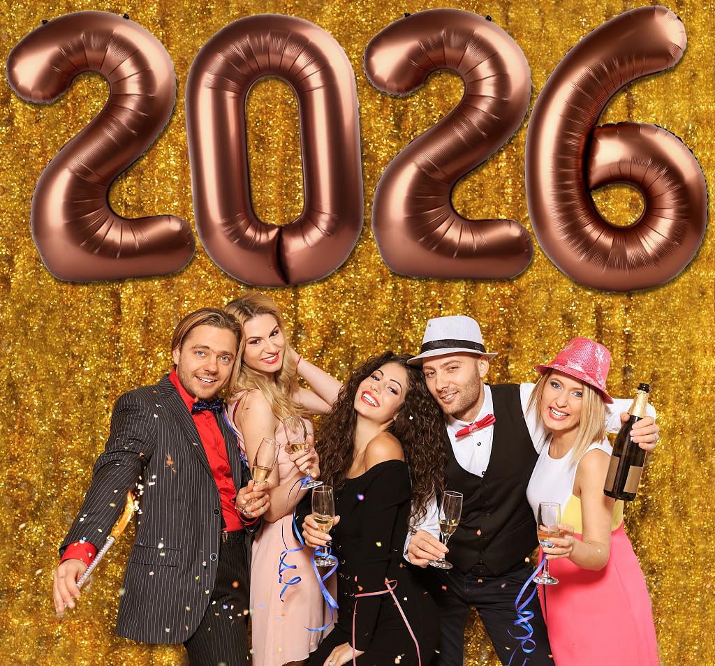 Light Brown 2026 Number Balloon, Light Brown Number Balloons 40 Inch, 2026 Balloon Birthday Decorations, 2026 Birthday Party Supplies, 2026 Graduation Party Favors, Class of 2026 Decorations BST326L