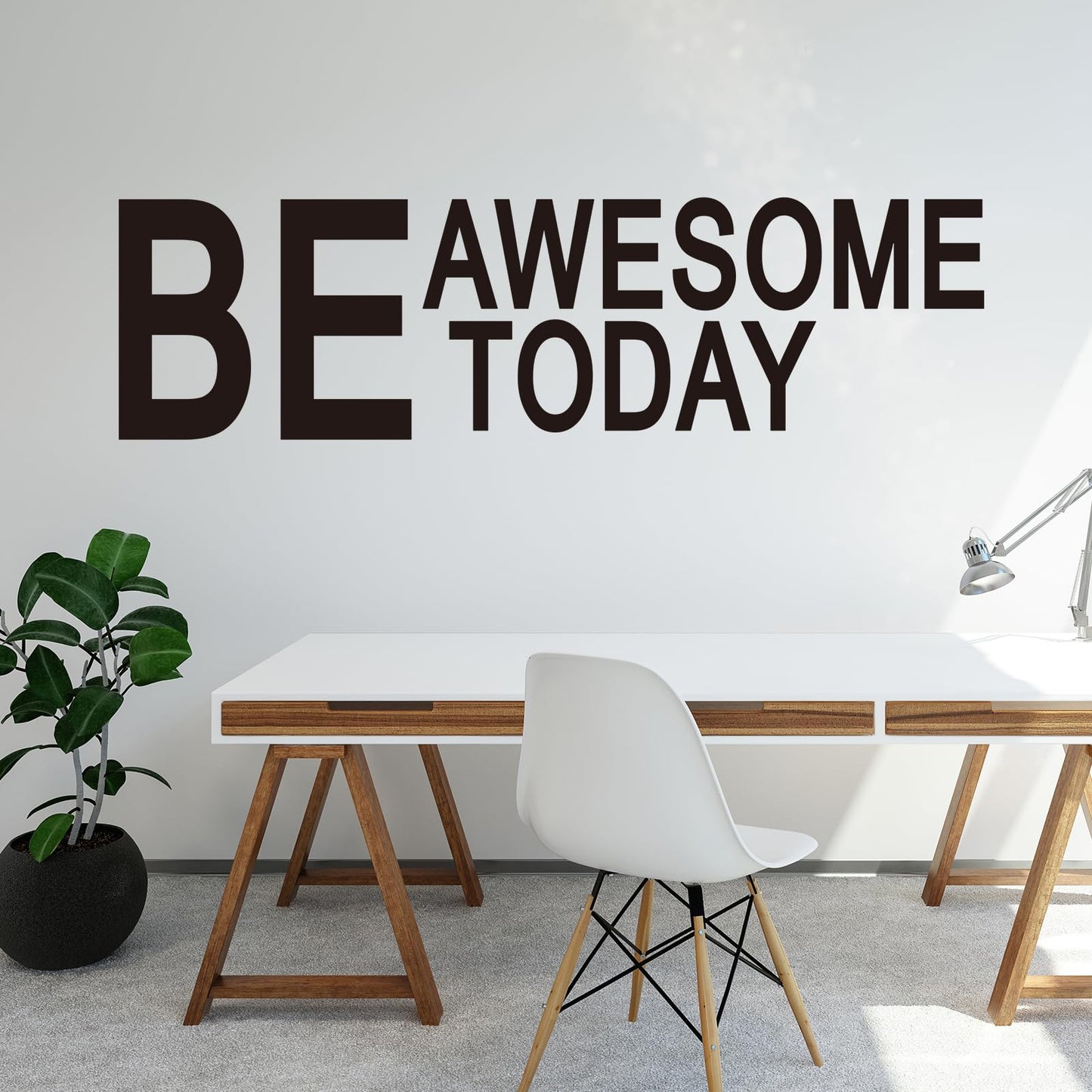 Inspirational Quotes Wall Decals for Gym: Office Motivational Positive Vinyl Art Wall Stickers for Classroom School Bedroom Living Room - Be Awesome Today 35" X 9.8" BST220