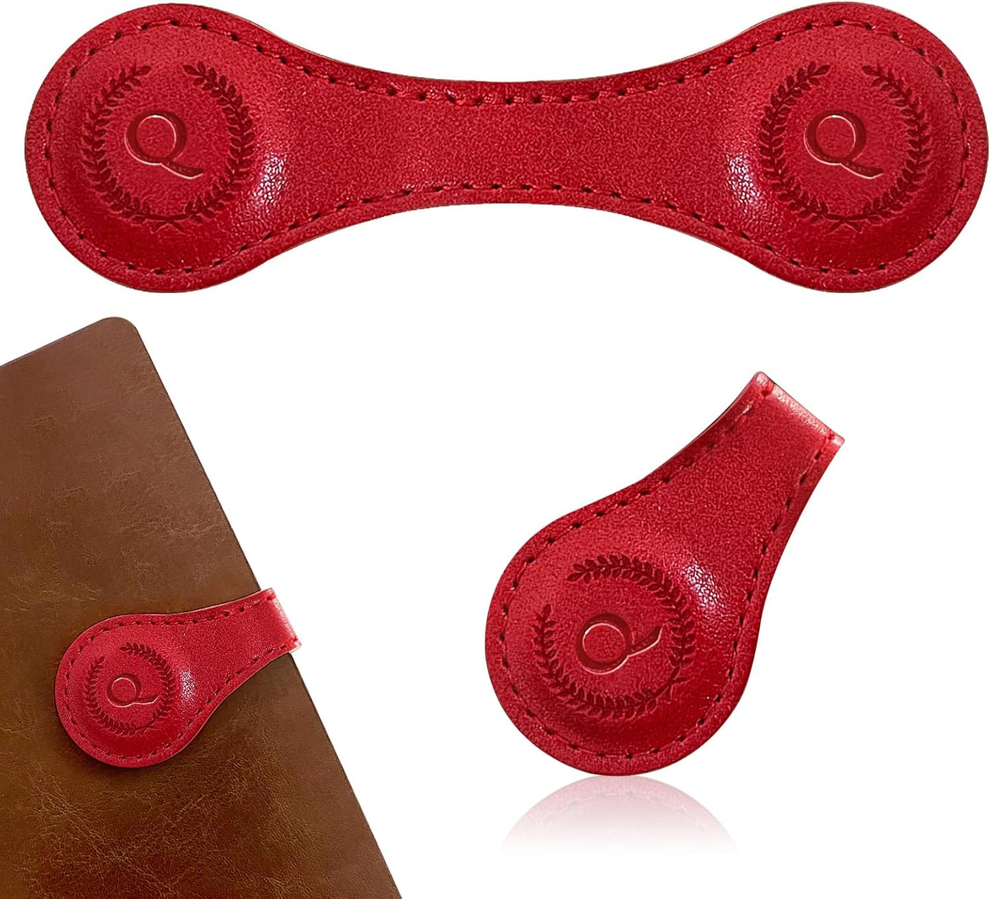 Handmade Personalized Leather Magnetic Bookmark - Custom Initial Letter Design with 26 Alphabet Choices - Durable Bookmark for Readers, Book Lovers, Women & Kids BST202