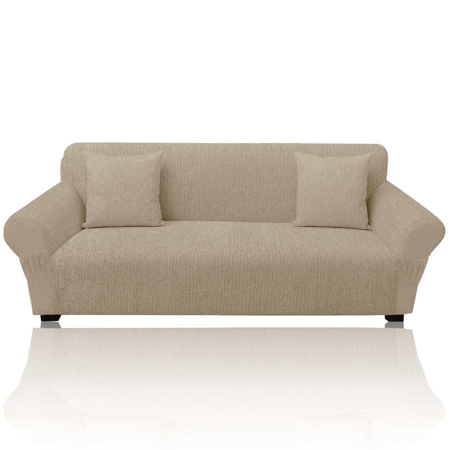 Sofa Slipcover with 2 Pillow Cover for 3 Cushion Couch, Non Slip Furniture Protector with Elastic Bottom, Washable Sofa Cover for Kids, Pets (Sofa, Navy) BST326H