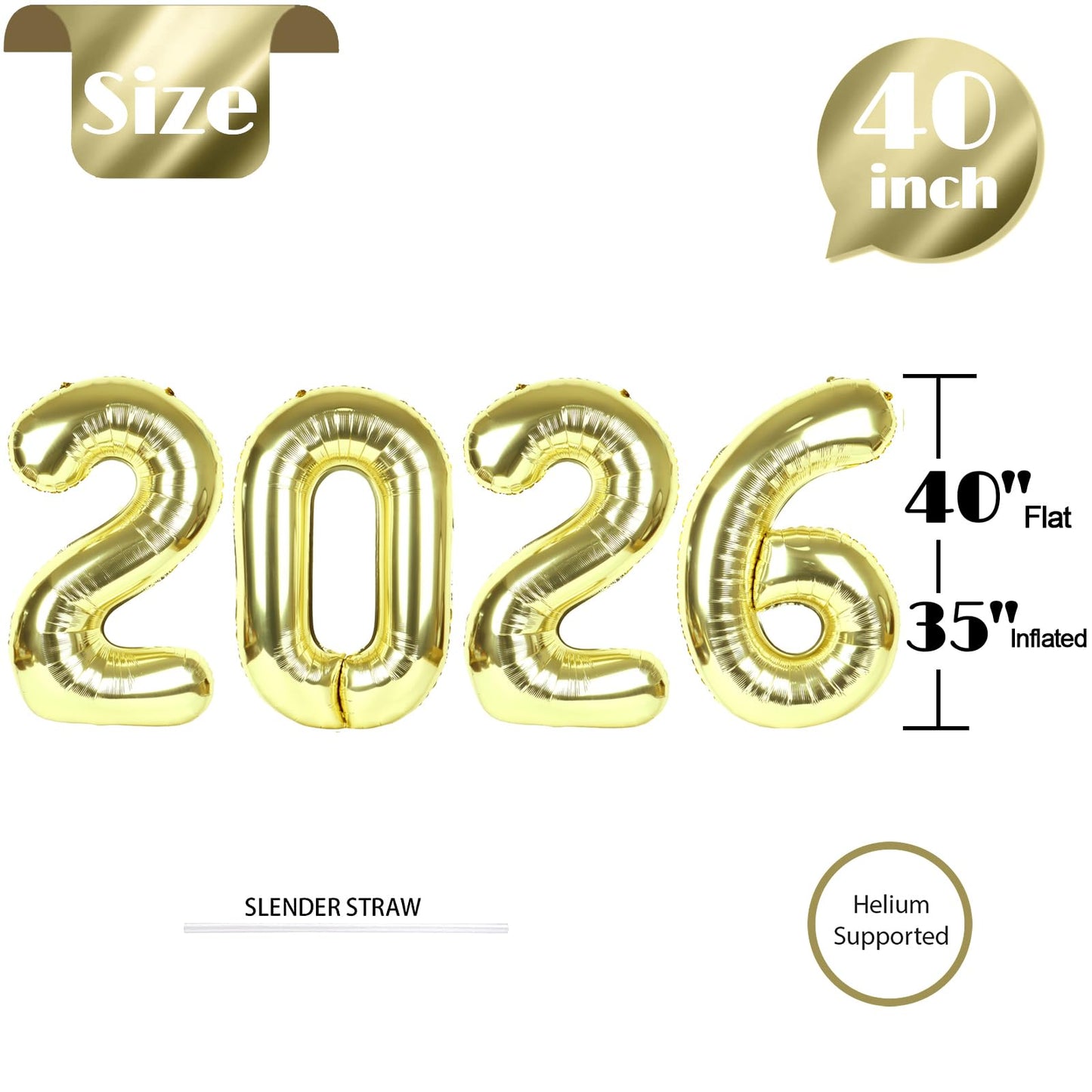 Light Brown 2026 Number Balloon, Light Brown Number Balloons 40 Inch, 2026 Balloon Birthday Decorations, 2026 Birthday Party Supplies, 2026 Graduation Party Favors, Class of 2026 Decorations BST326L