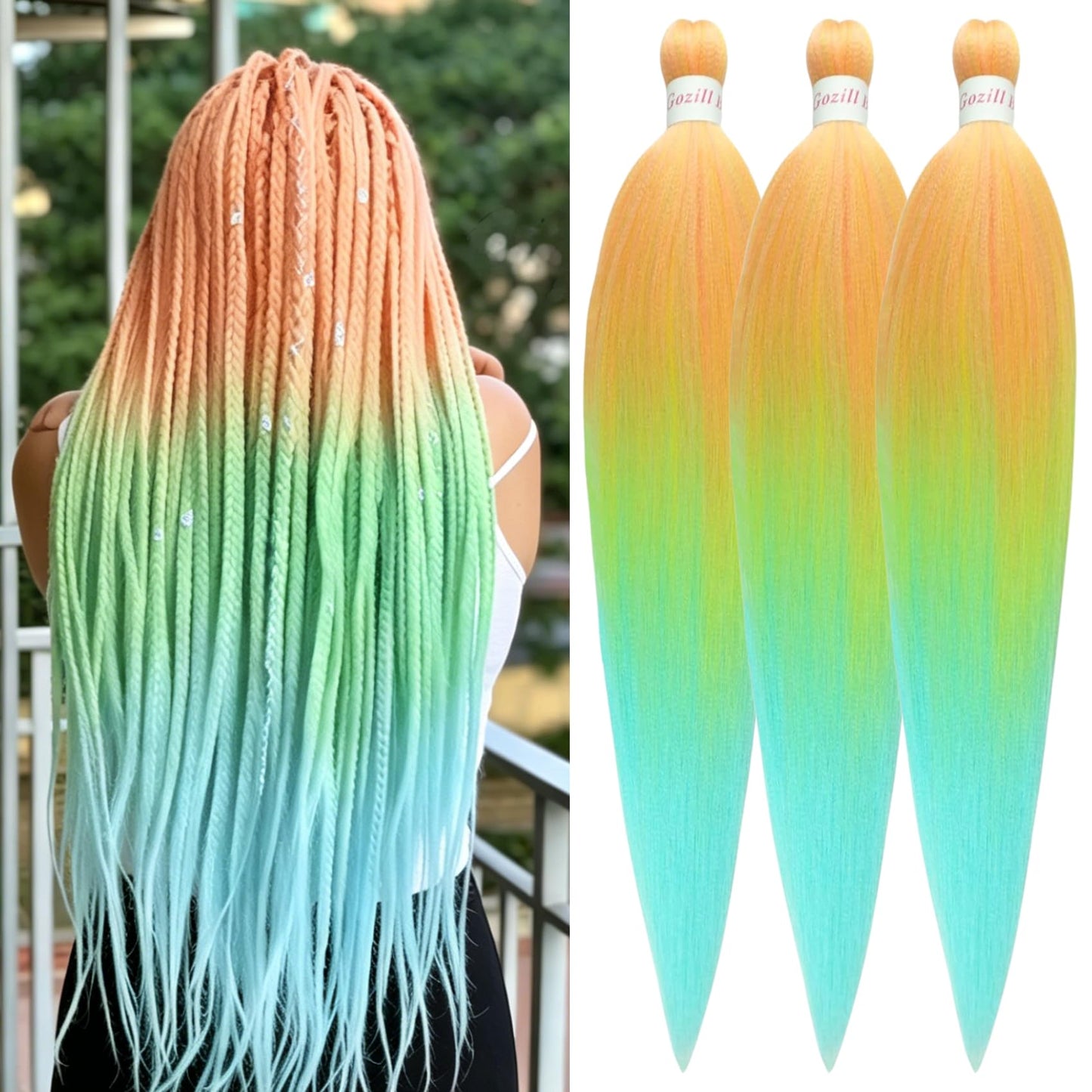 Purple Braiding Hair Pre stretched Knotless 26 inch | Hypoallergenic Synthetic Purple Prestretched Ez Braid Knotless Itch Free Soft Yaki Texture Hot Water Setting WN420