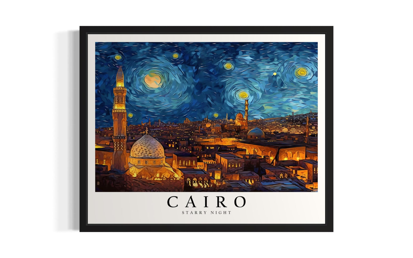 Eiffel Tower Art Print Poster, Van Gogh Starry Night Theme Wall art Painting Decor, Art Home City Artwork For Bedroom, Bathroom, Living Room 81 (Eiffel Tower, 14"L x 11"W, Unframed) BST220