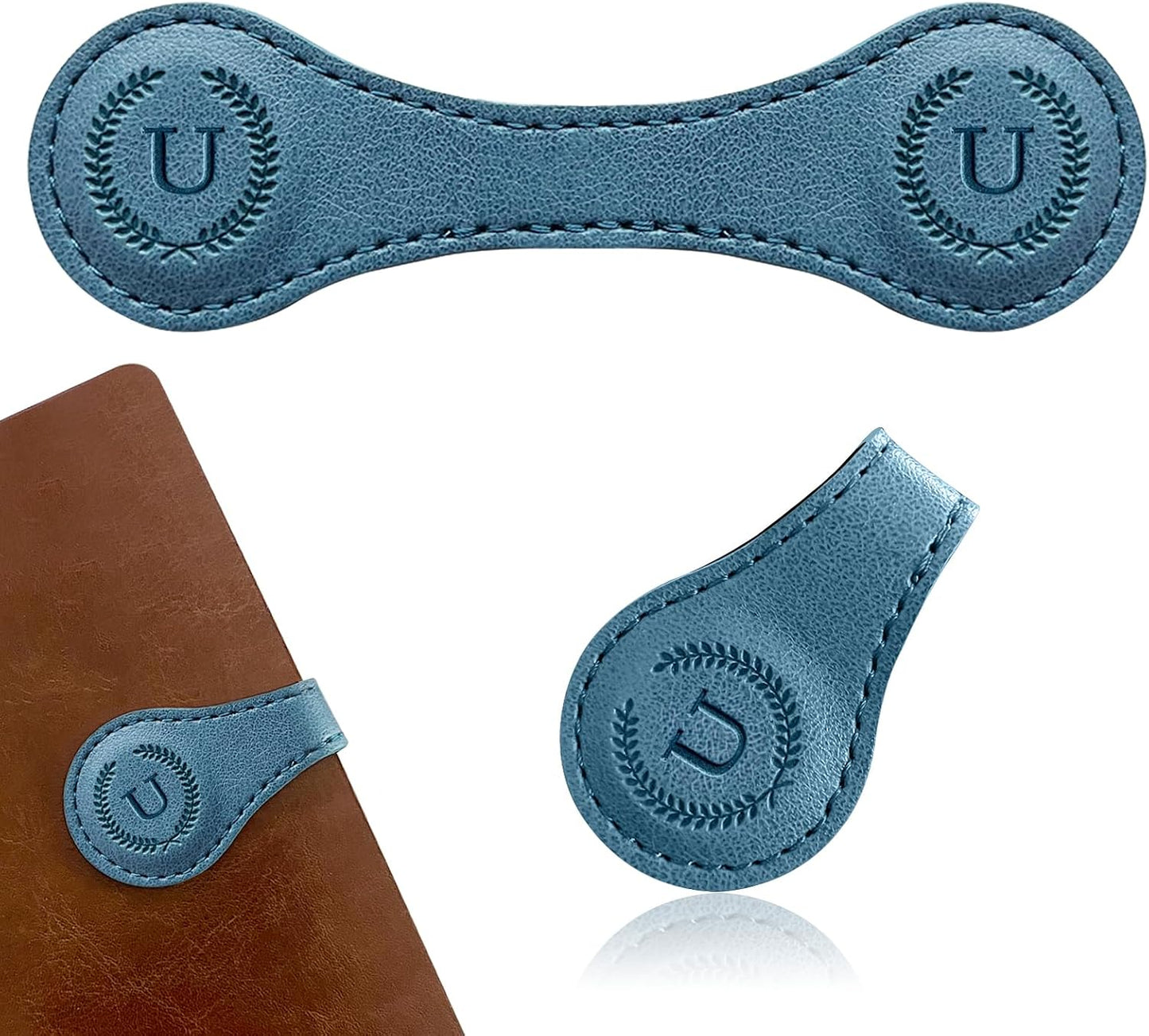 Handmade Personalized Leather Magnetic Bookmark - Custom Initial Letter Design with 26 Alphabet Choices - Durable Bookmark for Readers, Book Lovers, Women & Kids BST202
