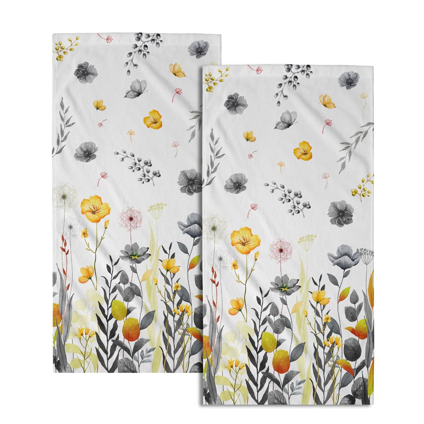 Imiss Coral Starfish Hand Towels for Bathroom，Nautical Coastal Seashell Guest Towels 14.4 x 28.3 Inch Set of 2 Soft Small Bath Towel Kitchen Dish Towels for Home Hotel Gym Spa BST220