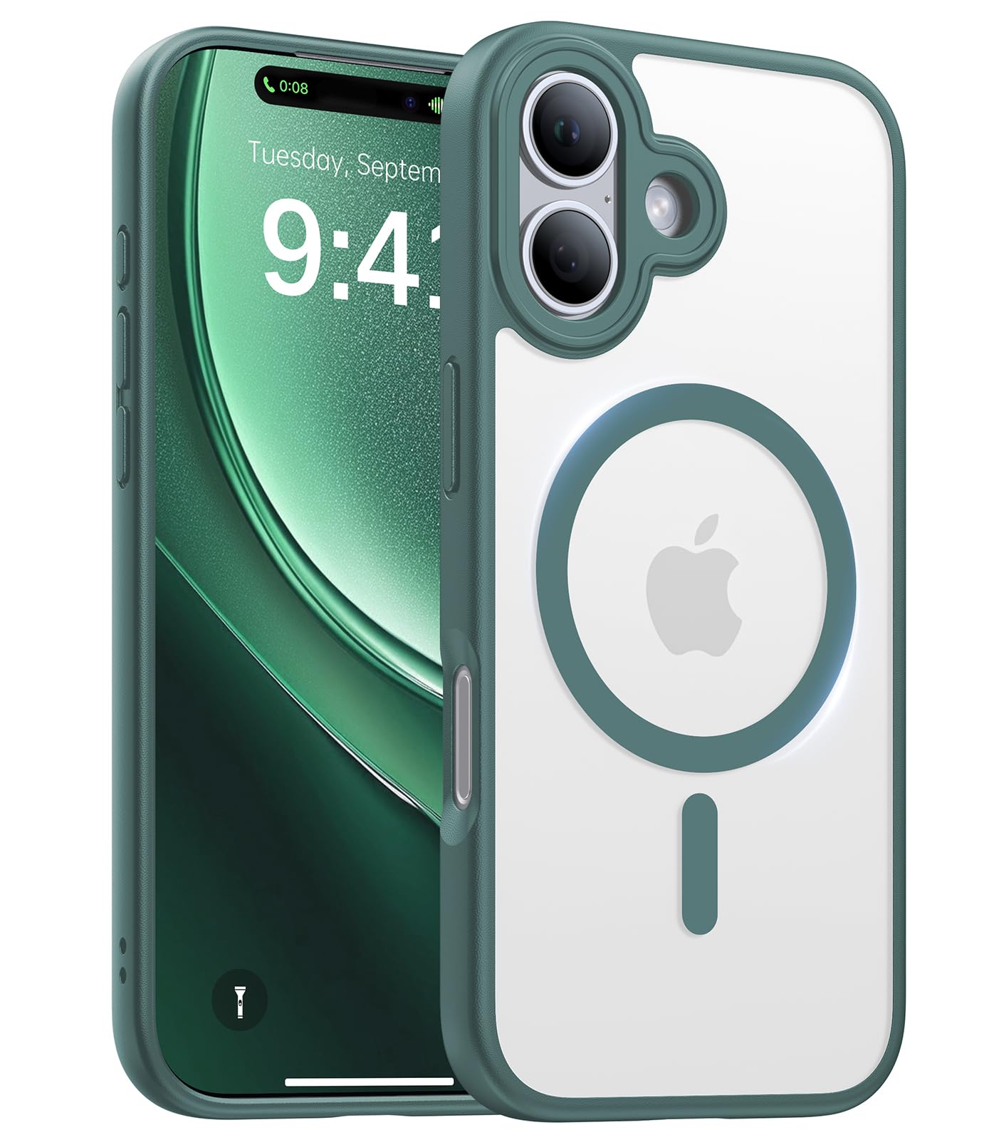 Magnetic for iPhone 17 Pro Max Case,[Anti-Slip][Compatible with MagSafe][Military Grade Drop Protection] Shockproof Protective Translucent Phone Case for iPhone 17 Pro Max Case,Wine Red WN420