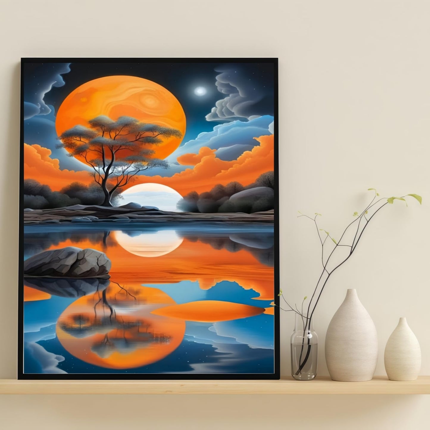 DOTSTART Paint by Numbers Kit for Adults,Beautiful View Paint by Number for Adults,Acrylic Adults' Paint-by-Number Kits, DIY Easy Paint by Number Adult Canvas for Home Wall Art Decor, 11.8X15.75 inch BST220
