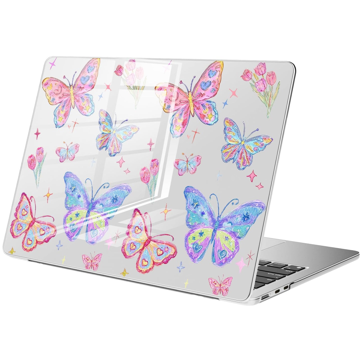 Compatible with MacBook Air 15 inch Case M5 M4 M3 M2 2026-2023 Release A3448 A3241 A3114 A2941, Cute White Polka Dot Protective Hard Shell Clear Black Cover for Mac Air 15.3 inch WN420