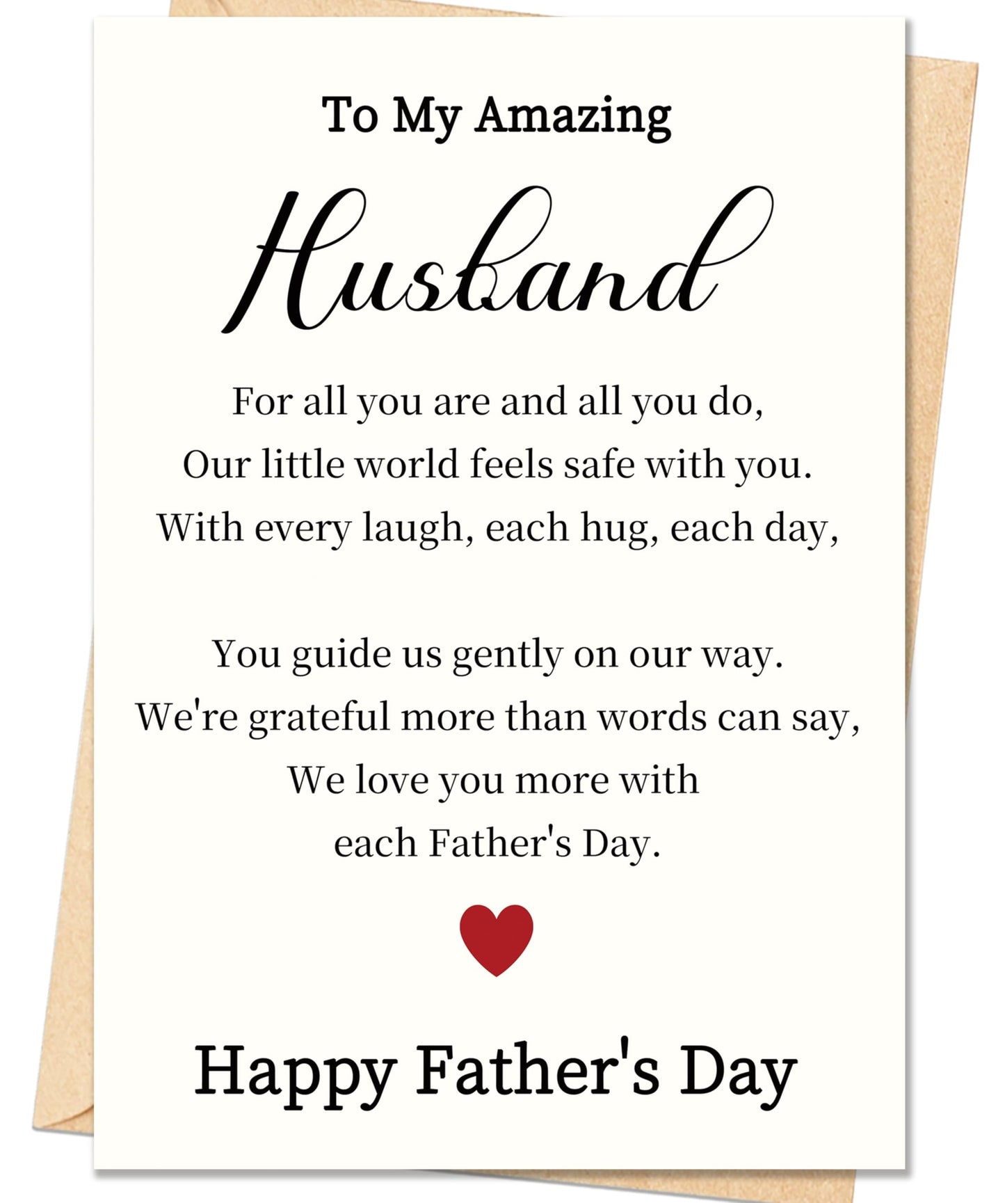 Fathers Day Card Gifts for Husband,Fathers Day Card Gifts from Wife,Happy Father's Day Cards Decorations Gifts For Husband,Heartfelt Appreciation Gift from Wife BST220