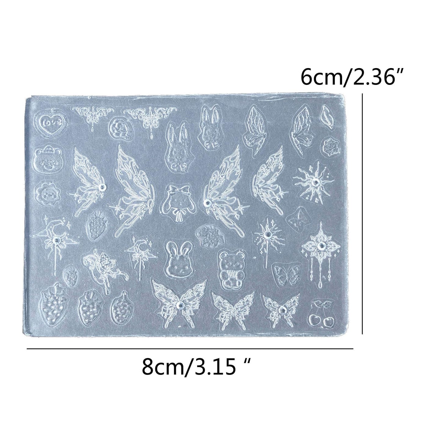 Nail Art Silicone Mold Beautiful 3D Nail Embossed Stencils Molds Epoxy Resin Mold DIY Crafts Party Home Decor BST220