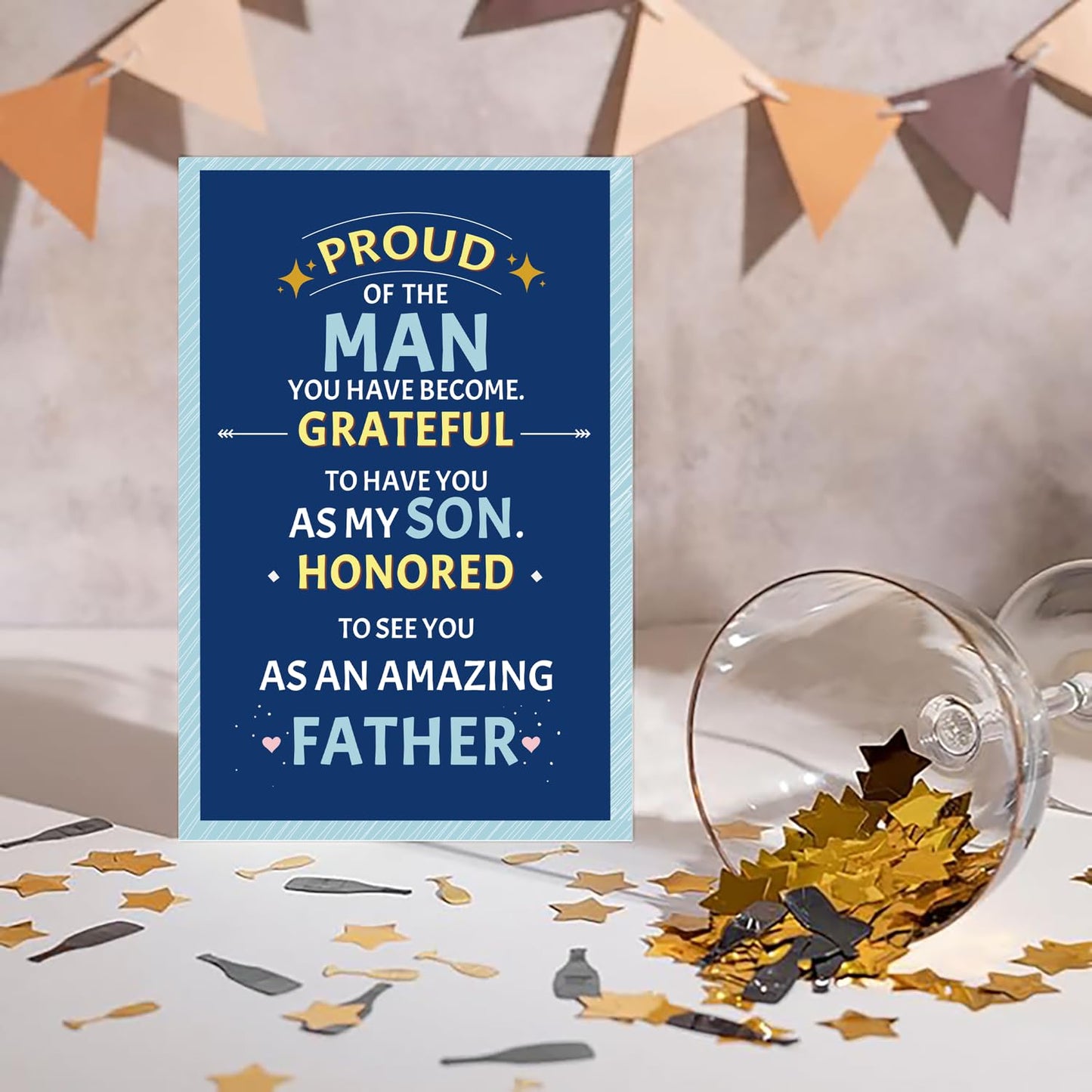 Funny Fathers Day Card for Dad Daddy Bonus Dad, Cute Cards for Fathers Day, Father's Day Cards from Son Daughter, Father's Day Cards Gift For Men Him BST202