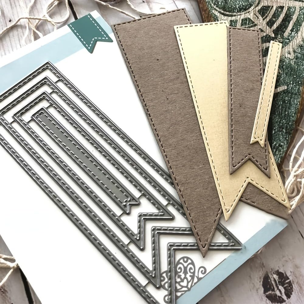 Lapoo Cutting Die for Scrapbooking, 3D Backgrounds Frame New Cutting Dies DIY Album Card Making Decor Paper Craft Metal Die Cuts Party Decorations (Flower Shadow 5.4 x 2.8 in) BST220