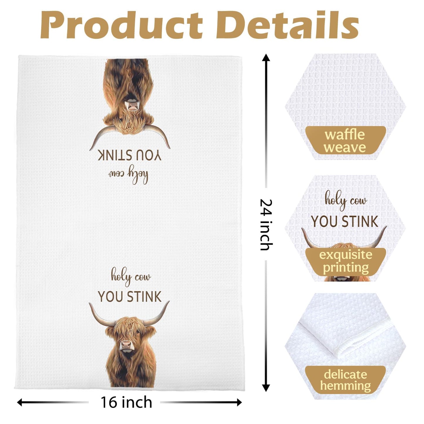 Raccoon Gifts Bathroom Towels Set - Raccoon Gifts Decorative Hand Towels, Hello Sweet Cheeks Bathroom Decor, 16x24 Inches Set of 2 BST220