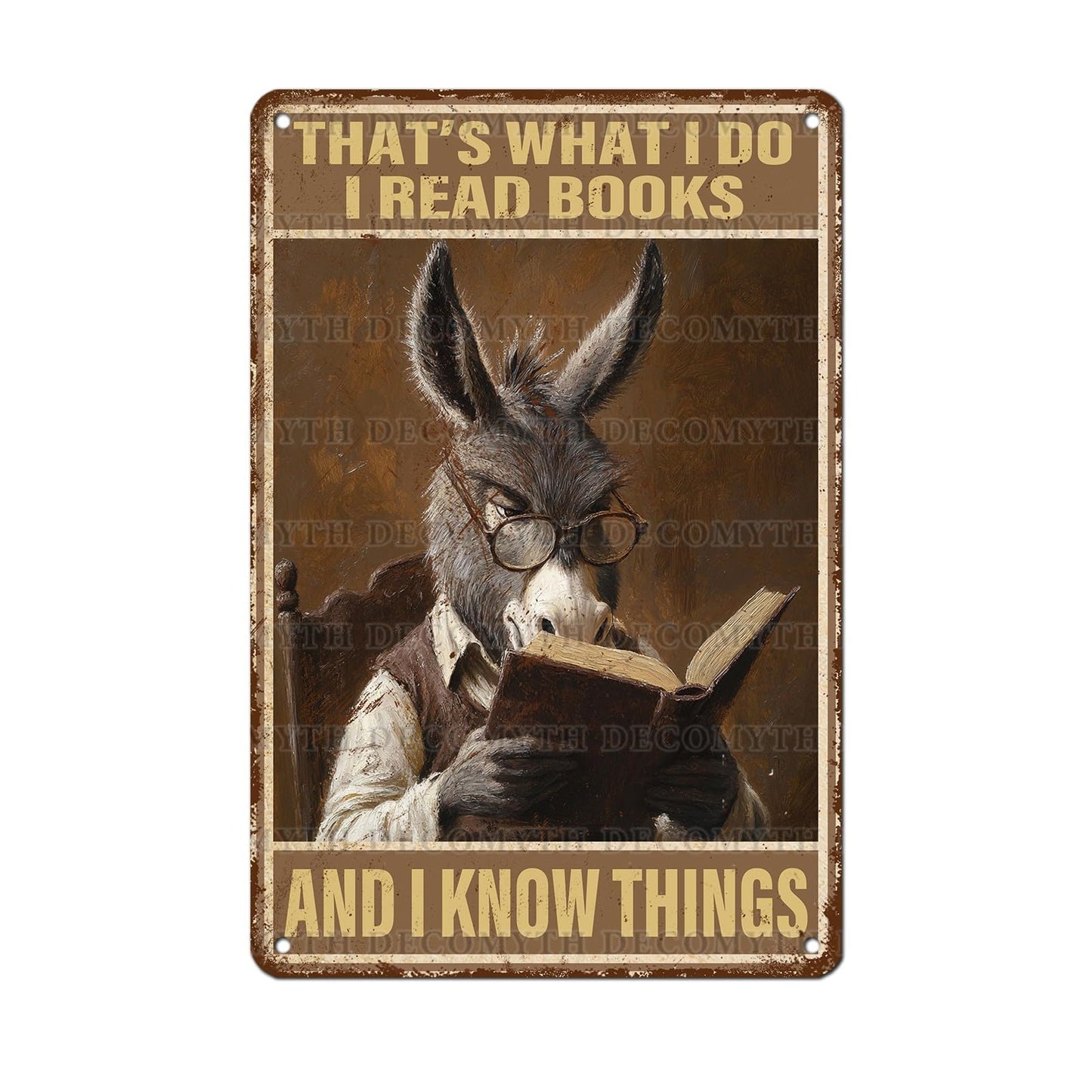 Vintage Cat Sign That's What I Do Write And I Know Things Metal Poster Sign for Home Bar Pub Kitchen Garage Restaurant Wall Deocr 12 * 8inch BST220