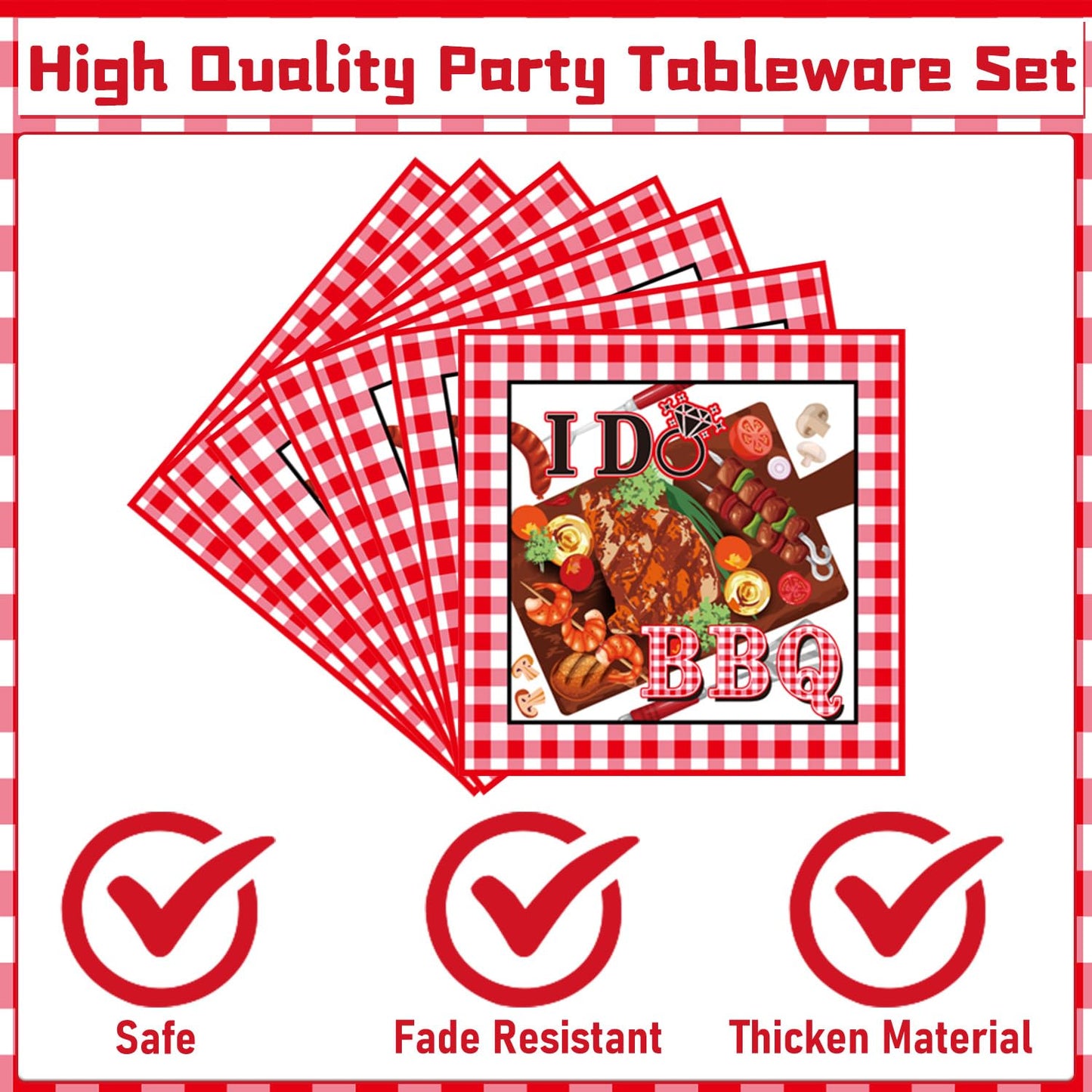 Gameza July Christmas Party Decorations Tableware, 96PCS There's Some Hohoho's in July Disposable Paper Plates and Napkins Decoration, Summer Xmas Beach Forks Decor Supplies Serves 24 BST220