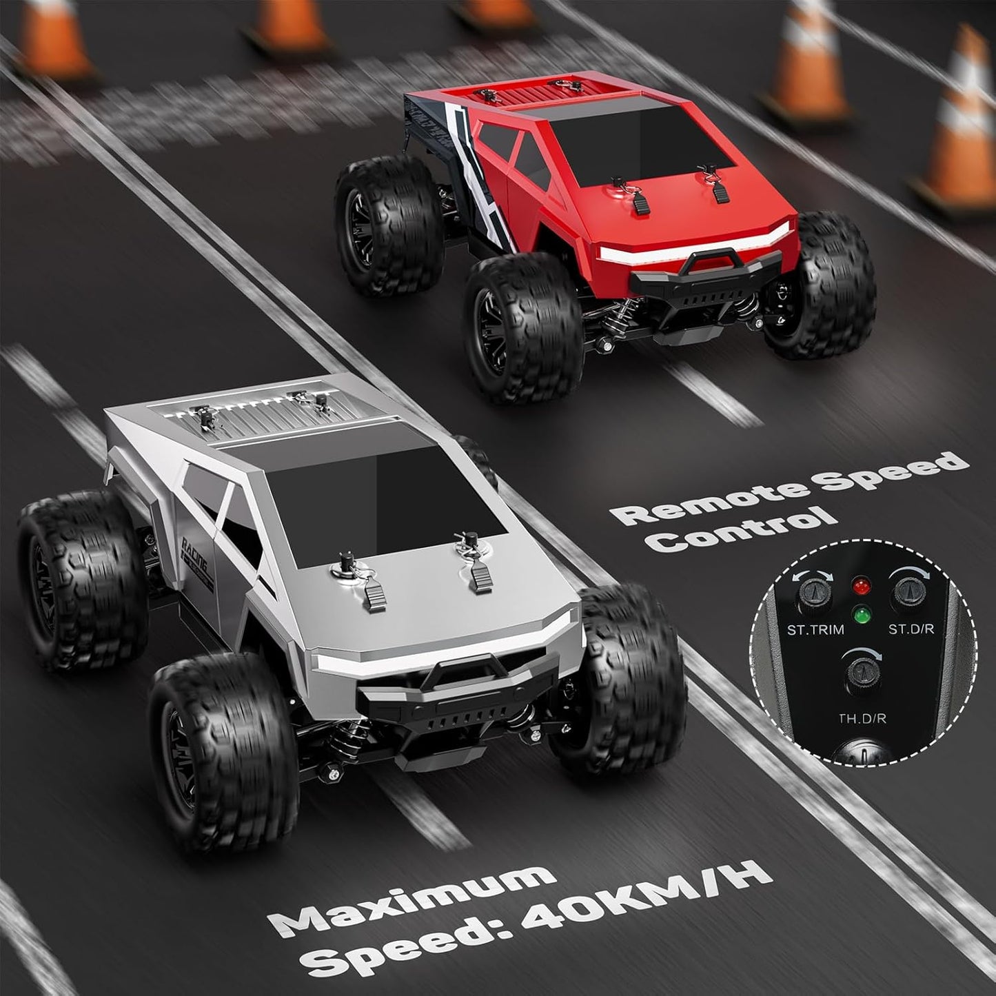 WayEee 1:18 Fast RC Car 40 KPH High Speed 4X4 Remote Control Monster Truck 39