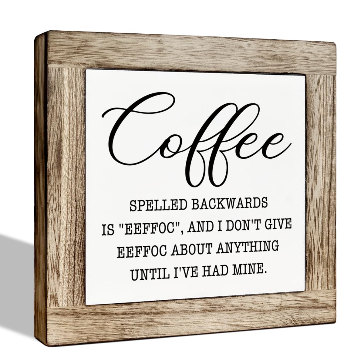 Funny Wooden Coffee Bar Decor Sign, Bar Decorations, in the Morning When Rise Give Me Jesus (and Coffee), Cafe Table Top Shelf Accessories, Cafe Signs Decor 5.9x5.9 Inches BST202