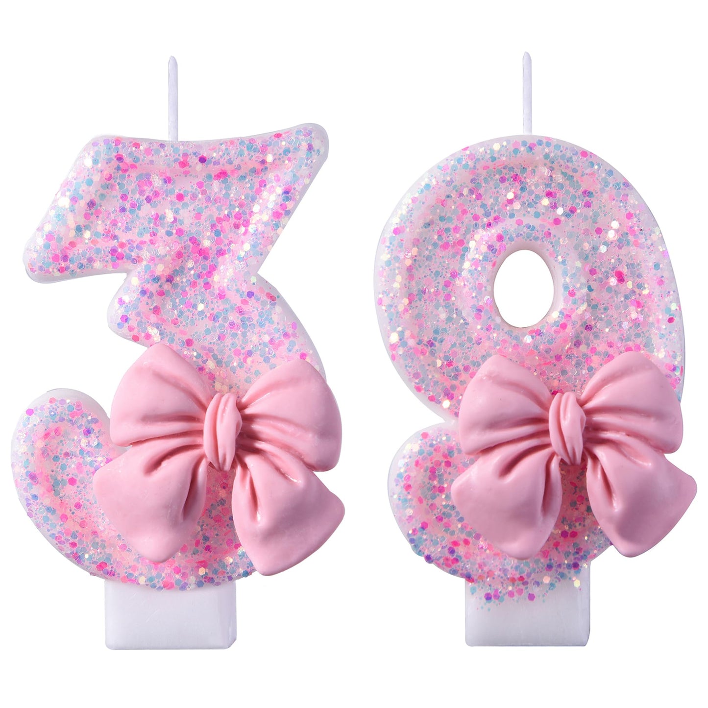 39th 93rd Birthday Candles, Red 93 39 Year Old Number Birthday Candles, Happy Birthday Party Cake Topper Decoration Gifts for Women Men BST220