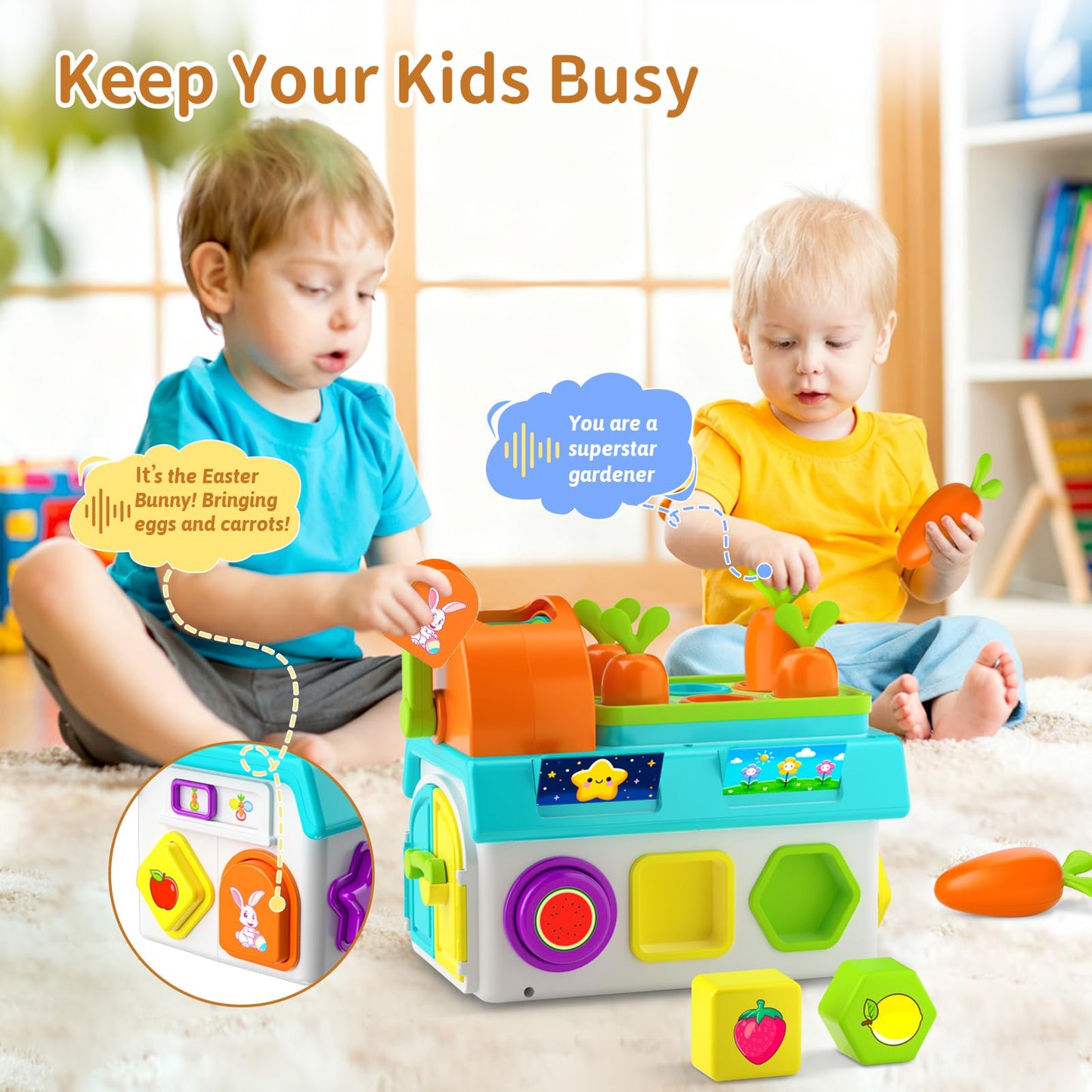 Montessori Toys for 1-2 Year Old Boys Girls Little Sprouts Playhouse N27