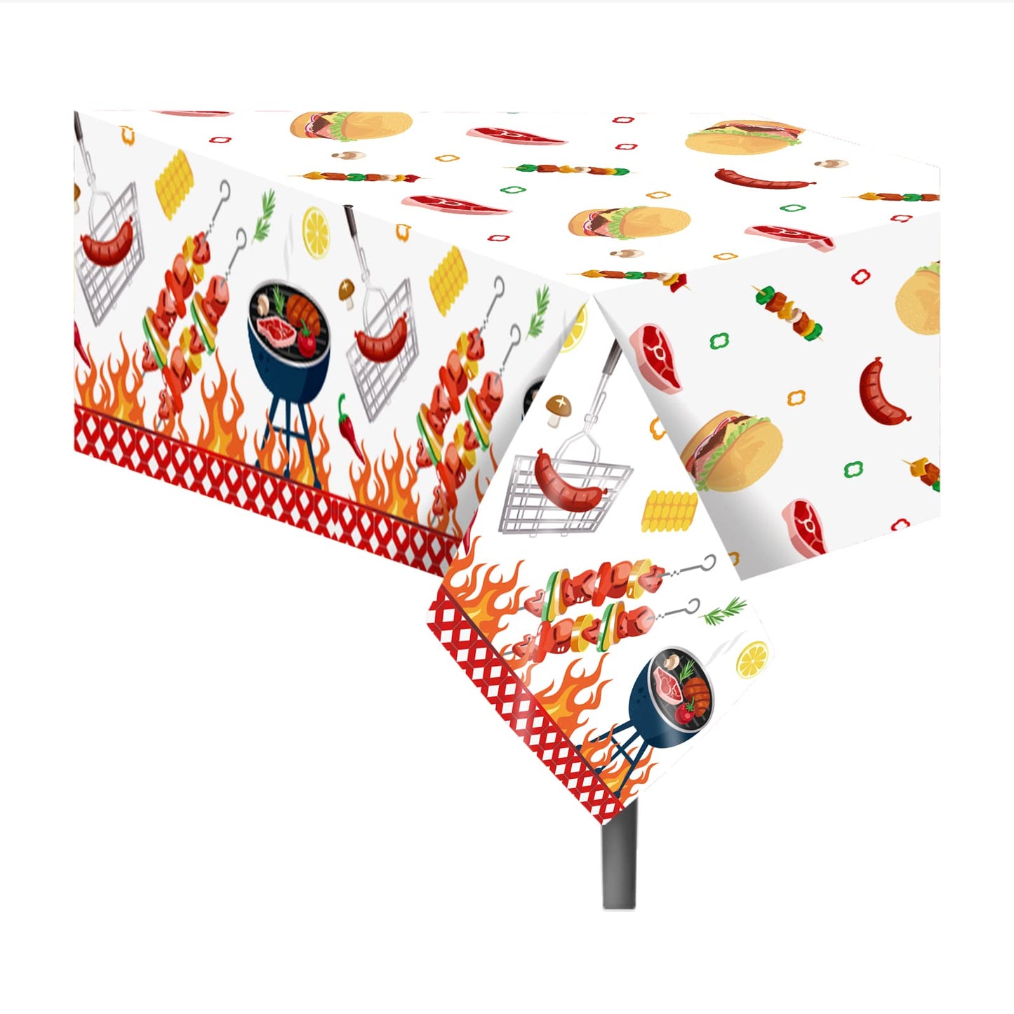 1 Pack American Flag 4th of July Party Plastic Tablecloth 54 x 87 Inch Long Rectangular Table Cover for Buffet,Veterans Day Holiday Dinner,Election Day Picnic or Tablecloth for Kitchen Event WN420
