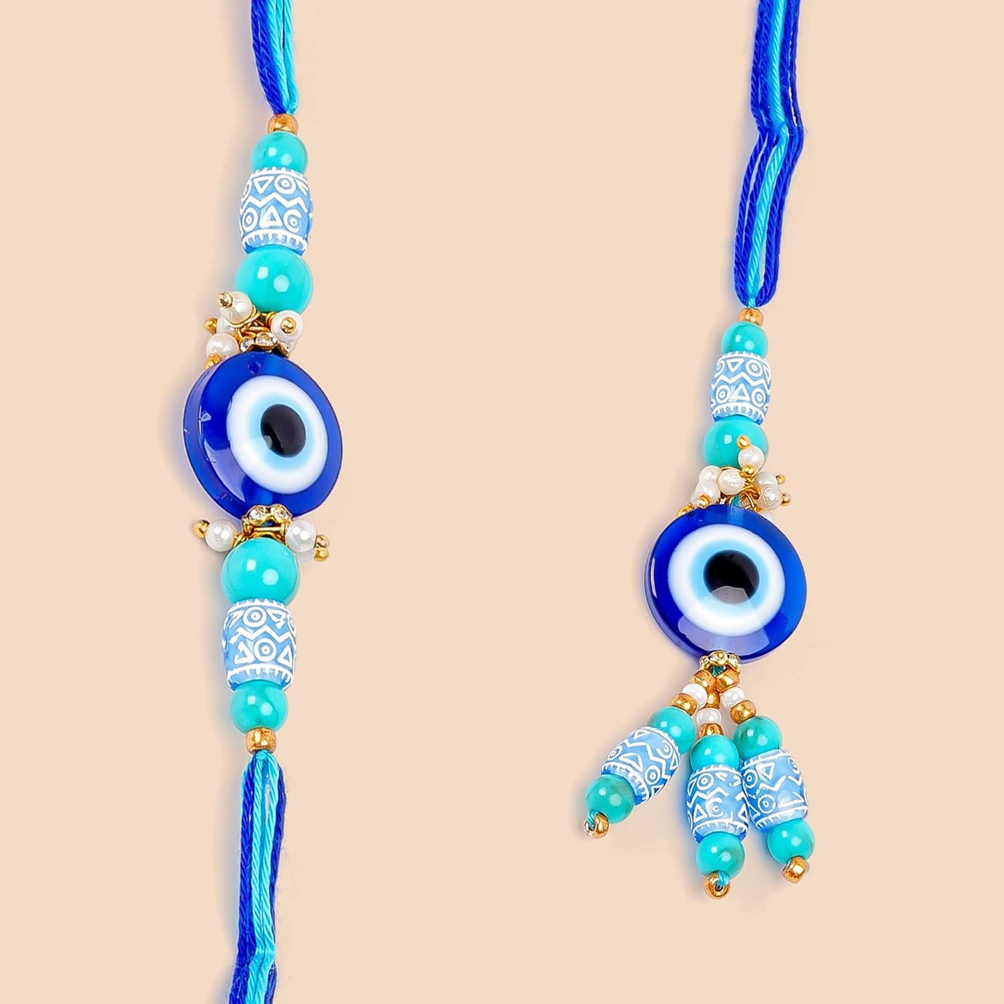 Evil Eye Bhiya Bhabhi Rakhi Set, Chuda Rakhi for Bhabhi, Tradistional Rakhi Set for Indian Festivals BST220