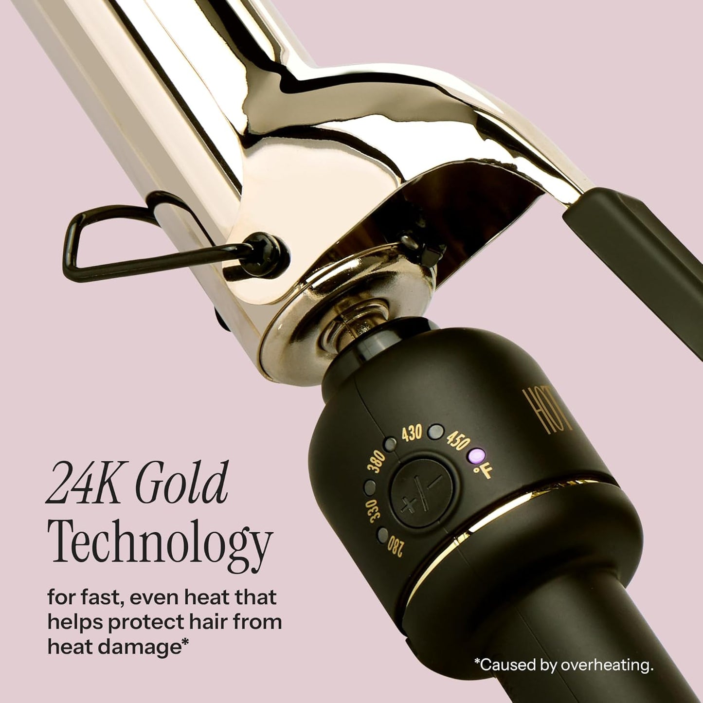 HOT Tools 24K Gold Professional 1 1/2" Extended Barrel Curling Iron with Clamp 102