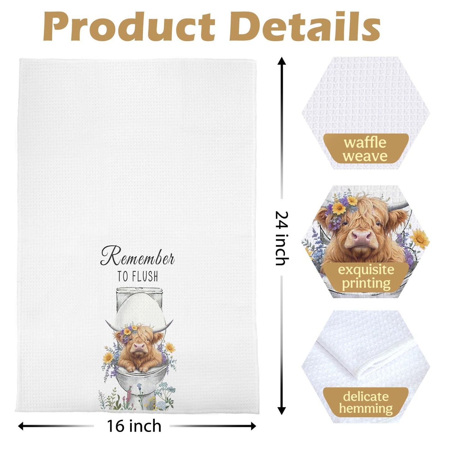 Raccoon Gifts Bathroom Towels Set - Raccoon Gifts Decorative Hand Towels, Hello Sweet Cheeks Bathroom Decor, 16x24 Inches Set of 2 BST220