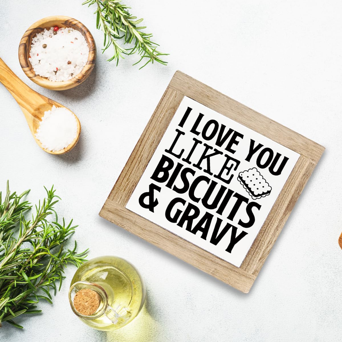 Just A Spoonful of Sugar Sign, Coffee Decor Sign, Rustic Kitchen Box Signs, Coffee Station Decor, Modern Farmhouse Home Decors for Kitchen Bar, Cafe Decors, Freestanding Wooden Plaque BST326L