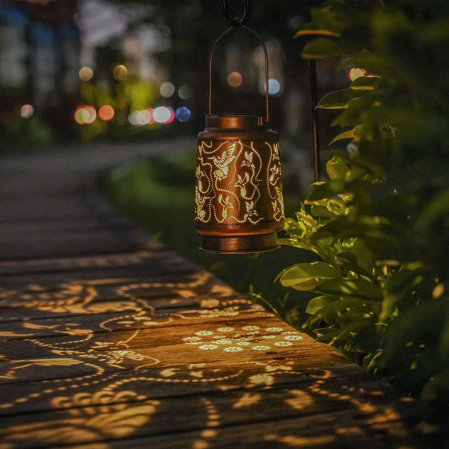 Solar Lanterns Outdoor Waterproof Butterfly Garden Decor Birthday Gifts for Women Mom Grandma, Hanging Solar Lights Metal Lantern Decoration Outside for Yard, Patio, Backyard, Porch