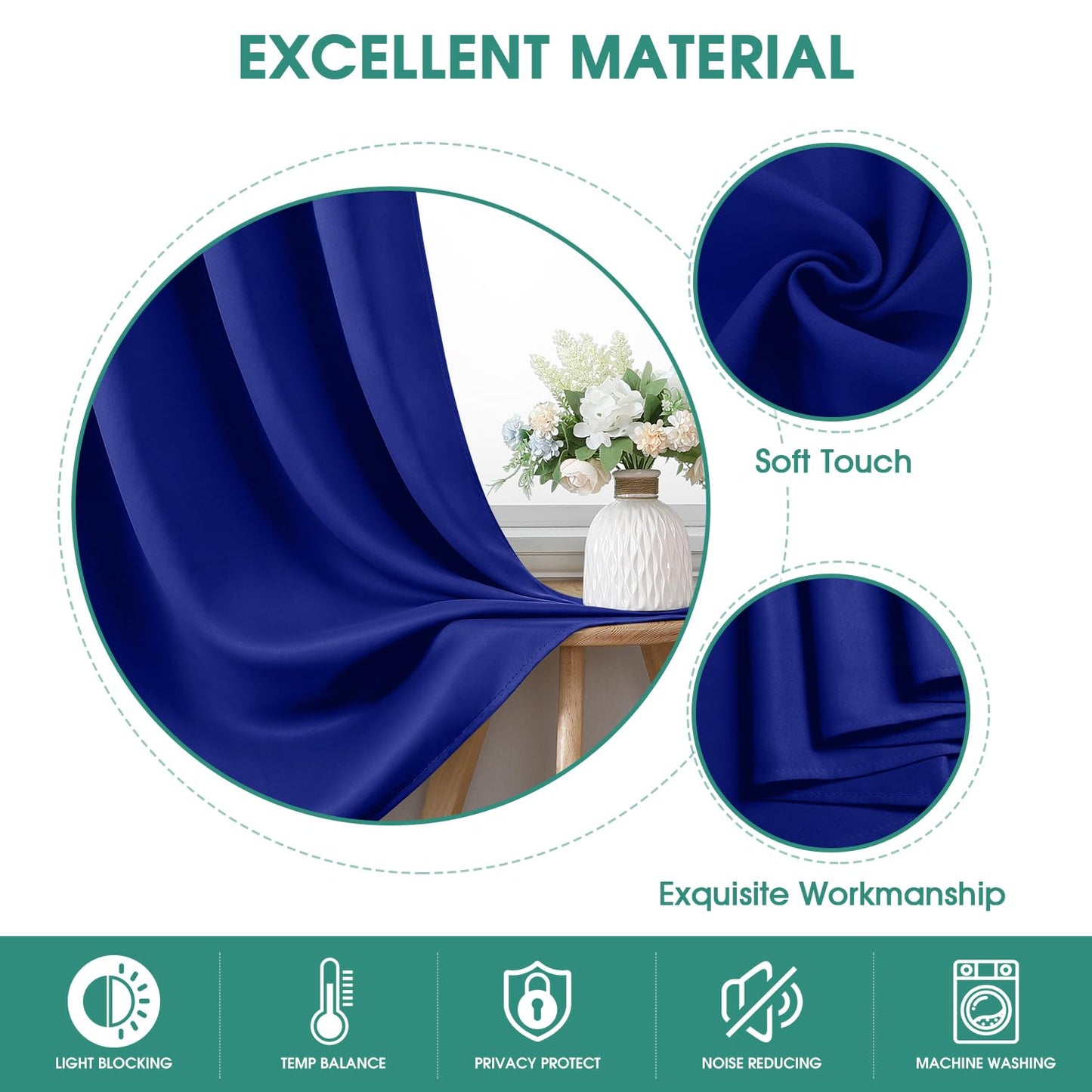 HOMEIDEAS Blackout Curtains, 2 Pages Grey Gray Room Darkening Bedroom Pinch Pleated Curtains Thermal Insulated Back Tab Rod Pocket Drapes for Bedroom, W52 x L63 BST326H