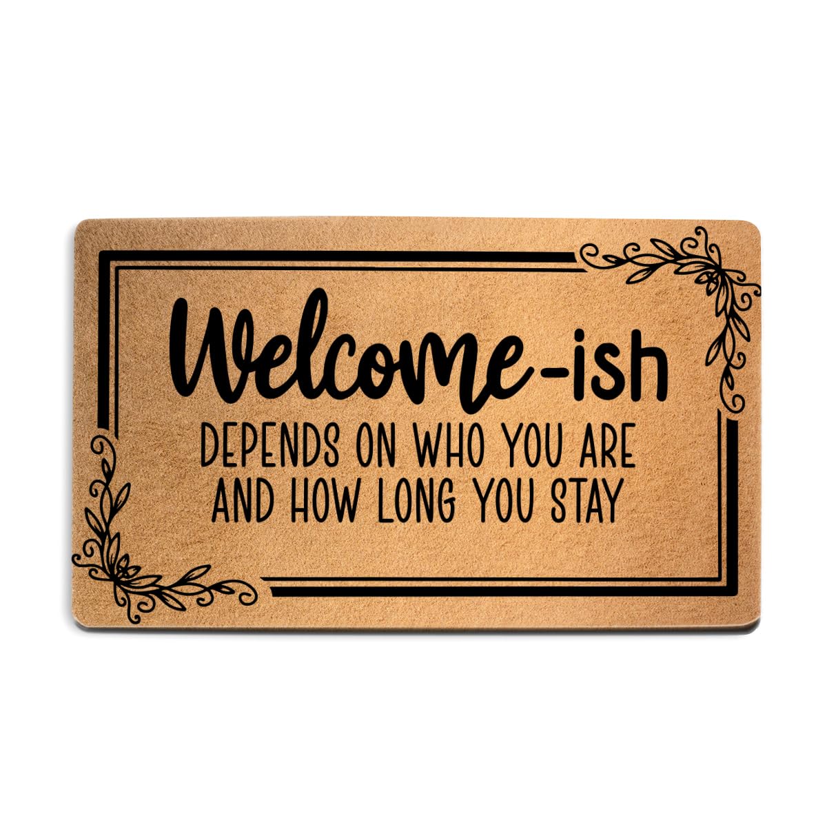 Funny Cat Door Mat 18x30 Inch, Faux Coco Coir Doormat with Non-Slip PVC Backing, Cats Printed Welcome Mat for Outdoor Indoor Entryway Porch Home Kitchen Patio, Cat Lover Gifts for Women Mom BST202